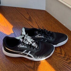 ASICS  Black and White Athletic Shoes